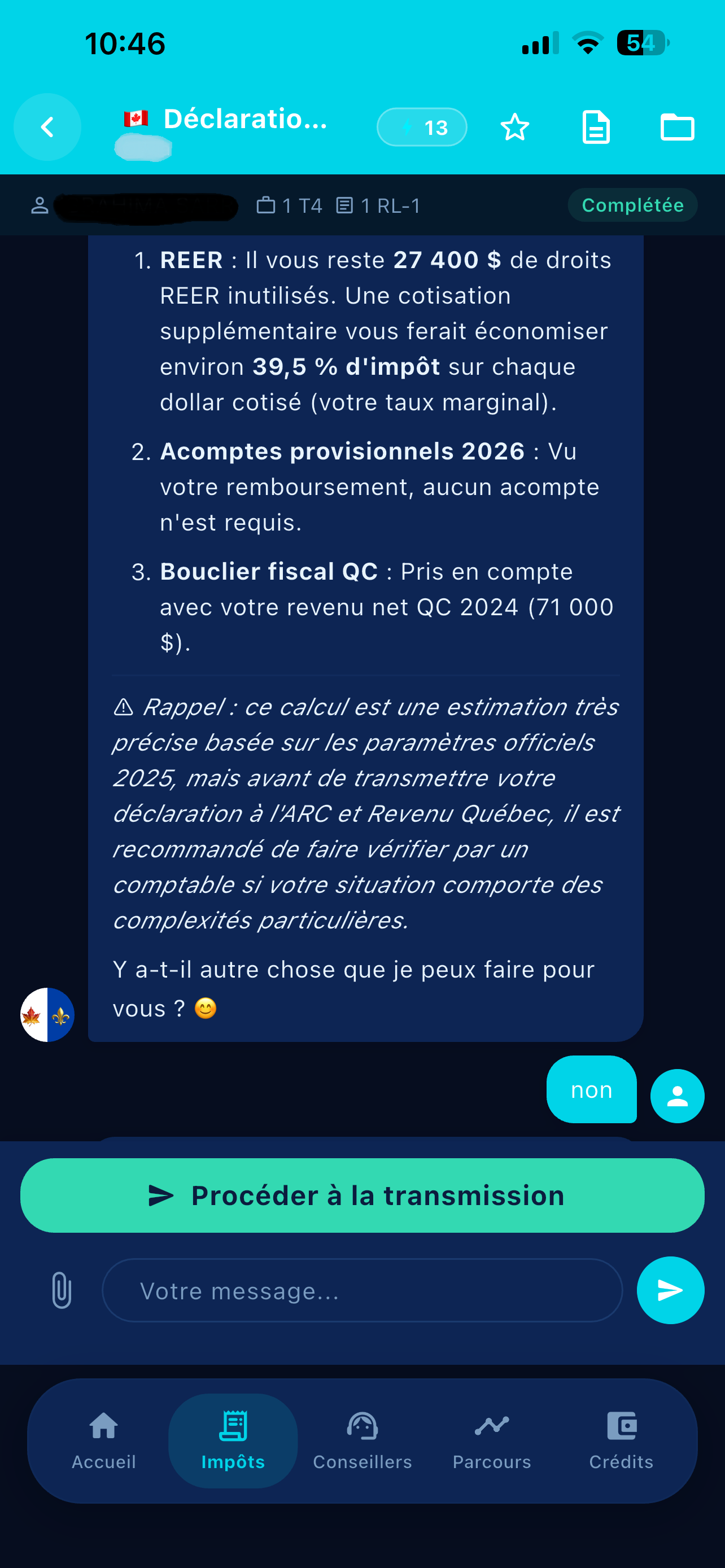Optimisation REER et transmission de la déclaration